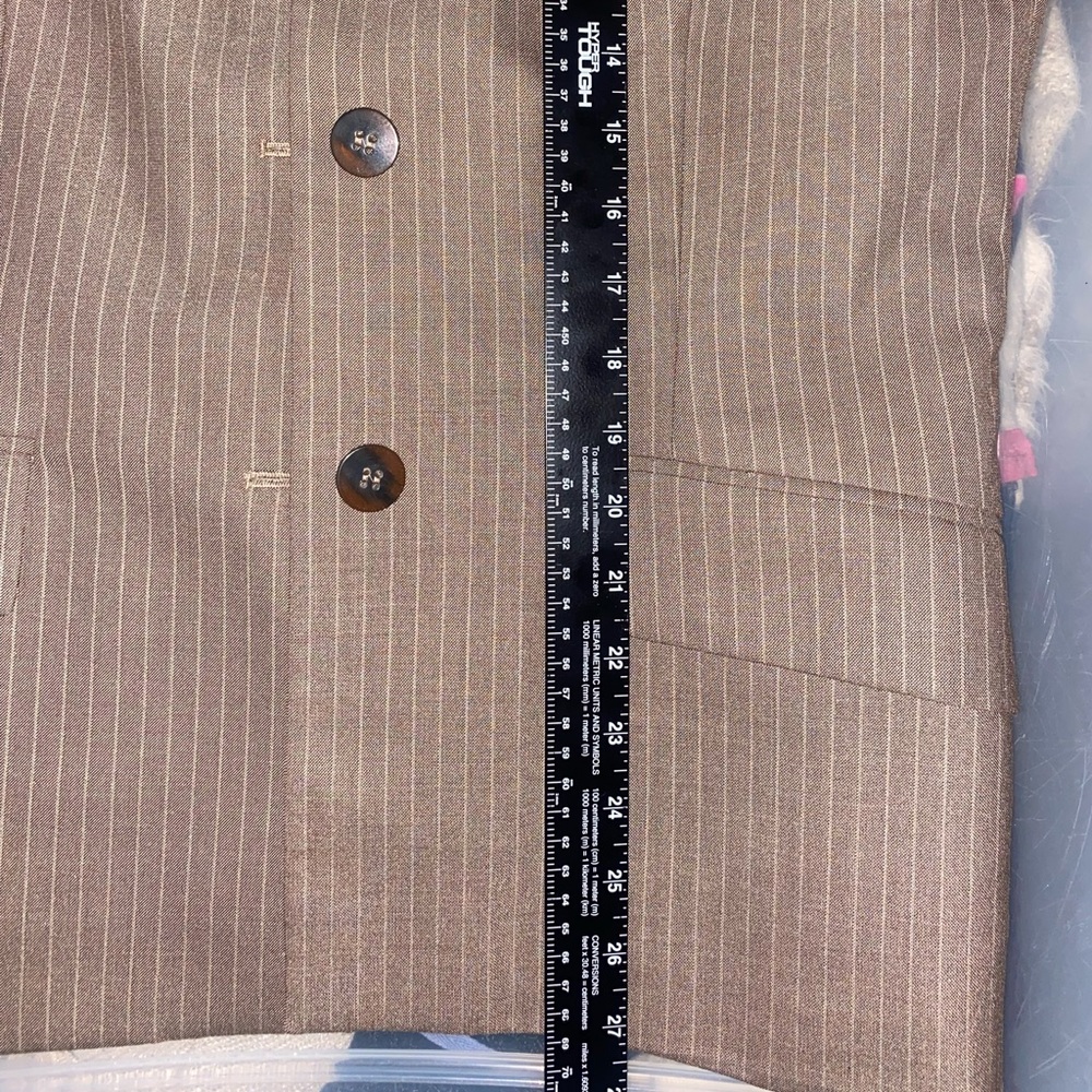 Kasper Classics Three Button Brown Blazer and Skirt Set - Picture 9 of 12